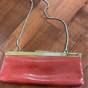 Vintage Calvin Klein snakeskin clutch.